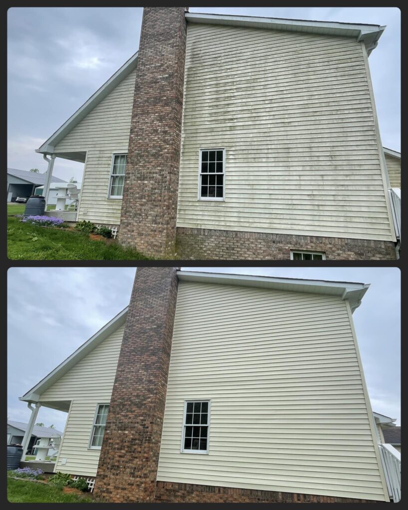 Pressure Wash Siding Cleaning